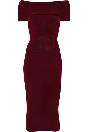 MUGLER Vestido con hombros descubiertos
