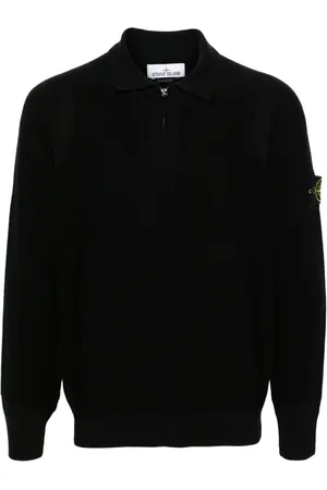Stone Island Playera tipo polo con distintivo Compass