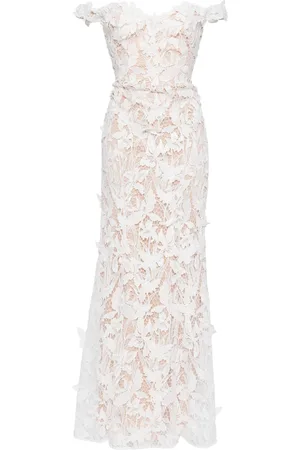 Marchesa Notte Vestido de fiesta con detalle de encaje