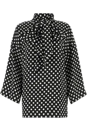 Saint Laurent Blusa con estampado de lunares