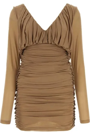 Saint Laurent Vestido corto con cuello en V