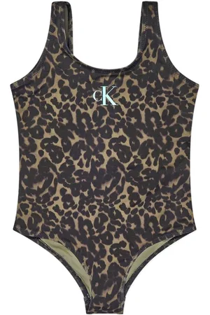 Calvin Klein Traje de baño con estampado de leopardo