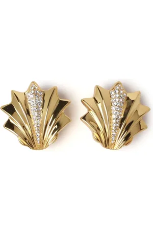 Julietta Aretes de clip Metal Shell grandes