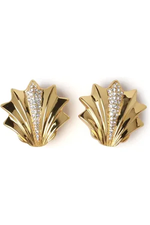 Julietta Aretes de clip Metal Shell grandes