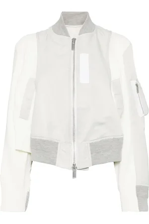 SACAI Chamarra bomber con diseño de paneles