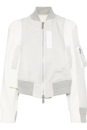 SACAI Chamarra bomber con diseño de paneles