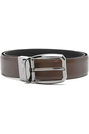 Ermenegildo Zegna Cinturón con logo grabado
