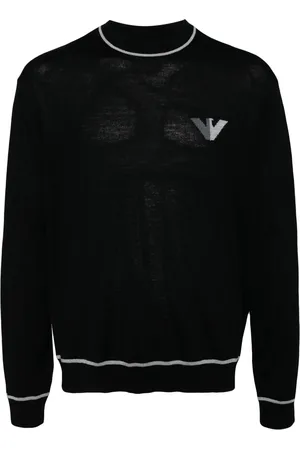 Emporio Armani Suéter con logo en jacquard
