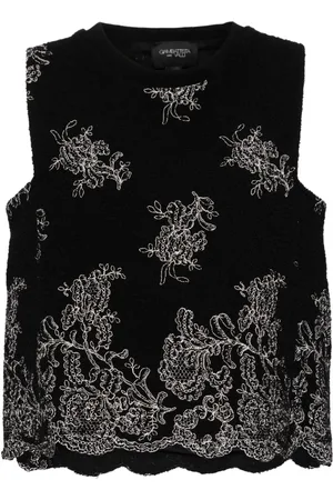 Giambattista Valli Camiseta con bordado floral