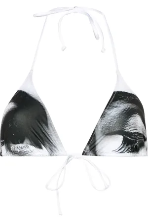 Jean Paul Gaultier Top de bikini con ojos estampados