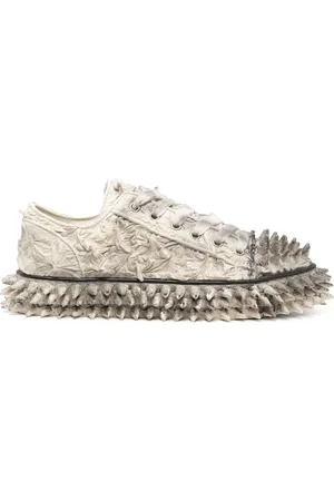 DOUBLET Tenis con agujetas y efecto de apliques