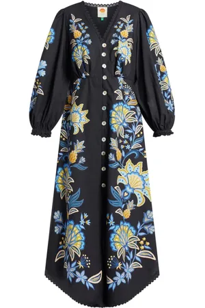 Farm Rio Vestido midi Garden