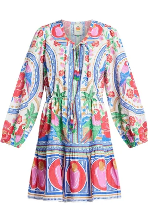 Farm Rio Vestido corto Flowers Beach