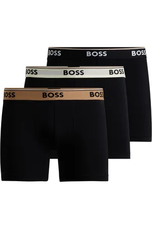 HUGO BOSS Pack de tres bóxeres con logo en la pretina