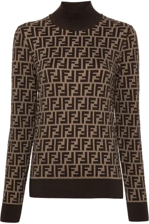 Fendi Suéter con logo FF en jacquard