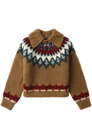 Kolor Suéter tejido con motivo en intarsia