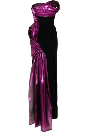 Gaby Charbachy Vestido de fiesta con efecto metalizado