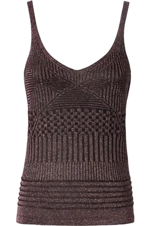 Missoni Top de canalé con hilos metalizados