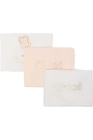 Chloé Set de tres mantas con detalle del logo