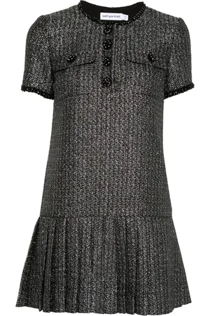 Self-Portrait Vestido corto de bouclé