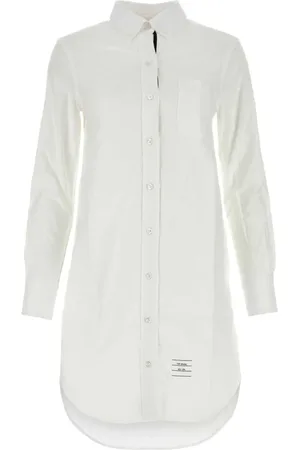 Thom Browne Vestido camisero con efecto arrugado