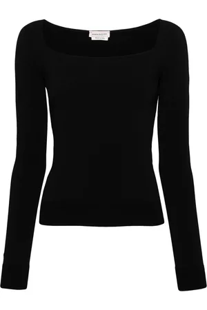 Alexander McQueen Top tejido de canalé