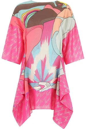 Fendi Vestido estilo playera con estampado gráfico