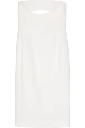 Saint Laurent Vestido midi de seda