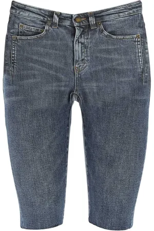 Saint Laurent Shorts de mezclilla por la rodilla