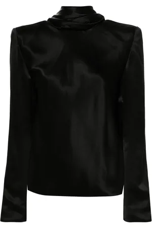 Saint Laurent Blusa con detalle drapeado