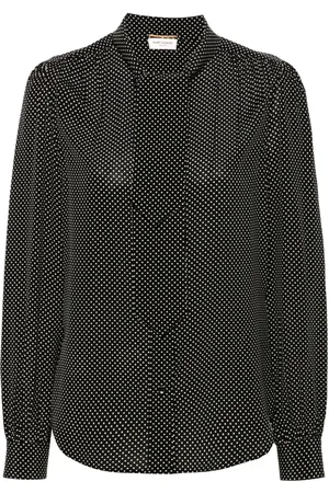 Saint Laurent Blusa con estampado de lunares