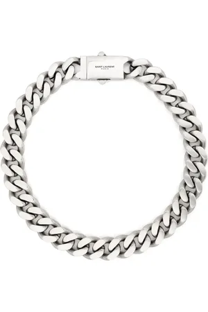Saint Laurent Collar con logo grabado