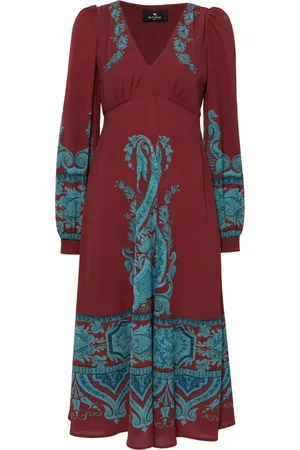 Etro Vestido corto con estampado de cachemira