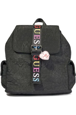 Guess Mochila capitonada con logo en la correa