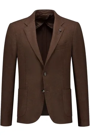 LARDINI Blazer con botones y detalle de broche