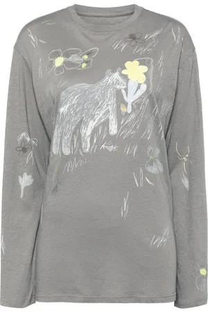 JNBY Playera manga larga con oso estampado