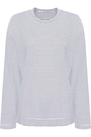JNBY Playera manga larga con rayas estampadas
