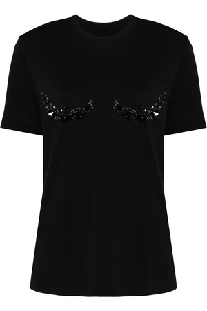 JNBY Playera con detalles de cristal