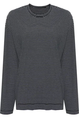 JNBY Playera manga larga con rayas estampadas