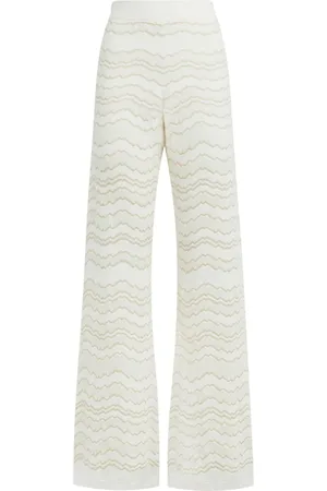 Missoni Pantalones con tiro alto con motivo en zigzag