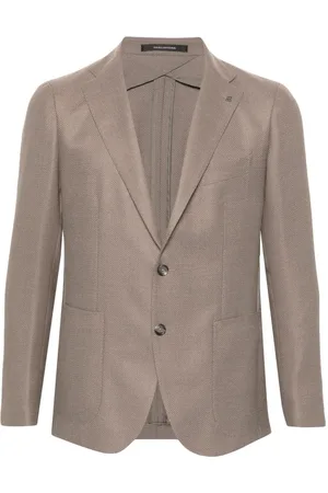 TAGLIATORE Blazer con aplique de broche del logo