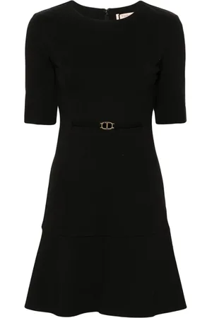 Twin-Set Vestido corto con pretina Oval-T