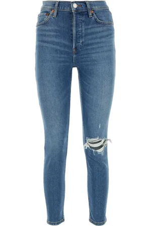 RE/DONE Jeans rasgados con parche del logo