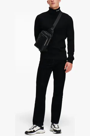 Karl Lagerfeld Suéter tejido con logo bordado