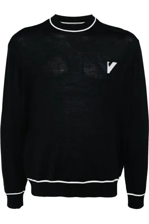 Emporio Armani Suéter con logo en jacquard