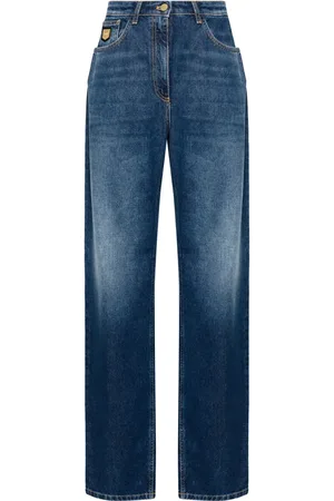 Elisabetta Franchi Boyfriend jeans con placa del logo