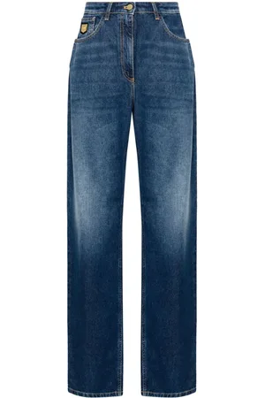 Elisabetta Franchi Boyfriend jeans con placa del logo