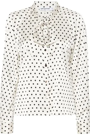 Self-Portrait Blusa con estampado de lunares