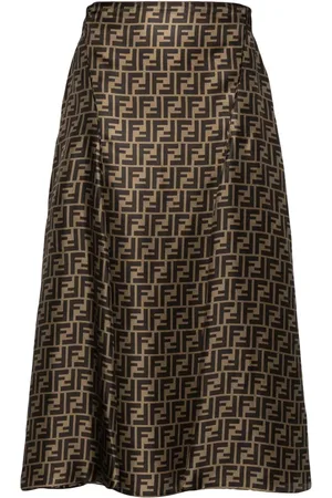 Fendi Falda midi con estampado FF