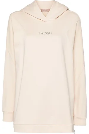 Twin-Set Hoodie con letras del logo